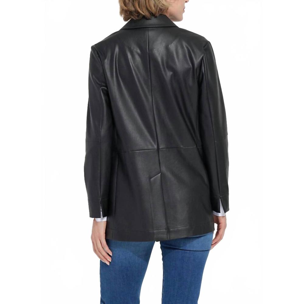 NEW LYSSE eira vegan leather jacket in black - Picture 3 of 5